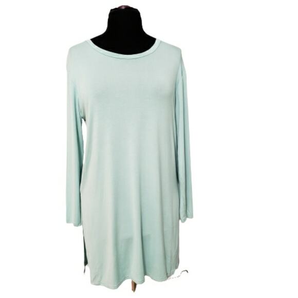 NEW Boutique Mint Green Jersey Knit Tunic XL - Picture 1 of 9